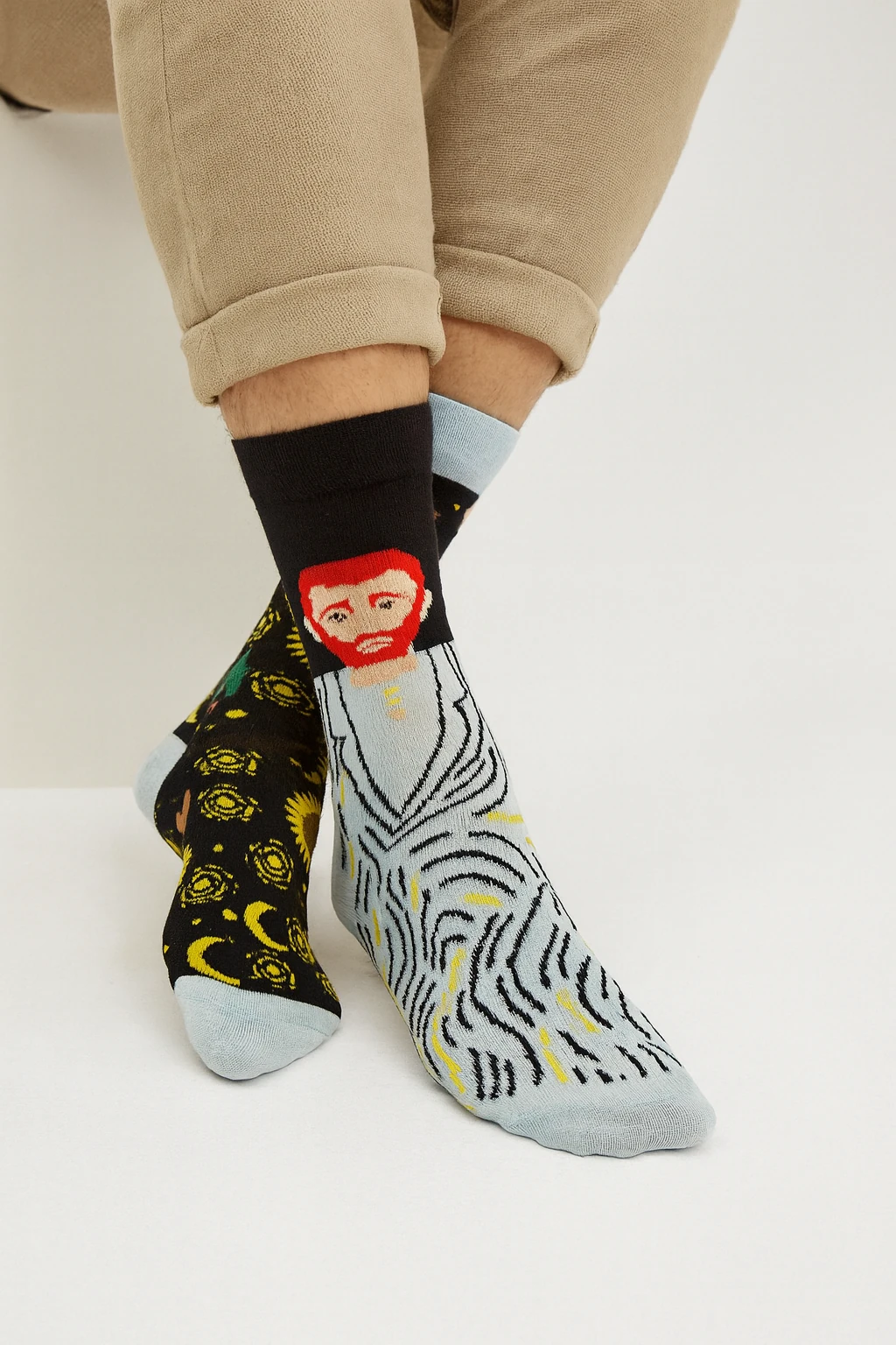 Vincent Van Gogh Desenli Renkli Çorap