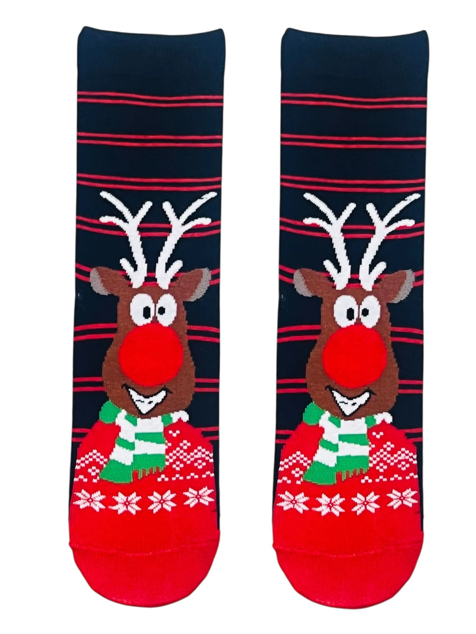 Geyik Desenli Yılbaşı Çorap