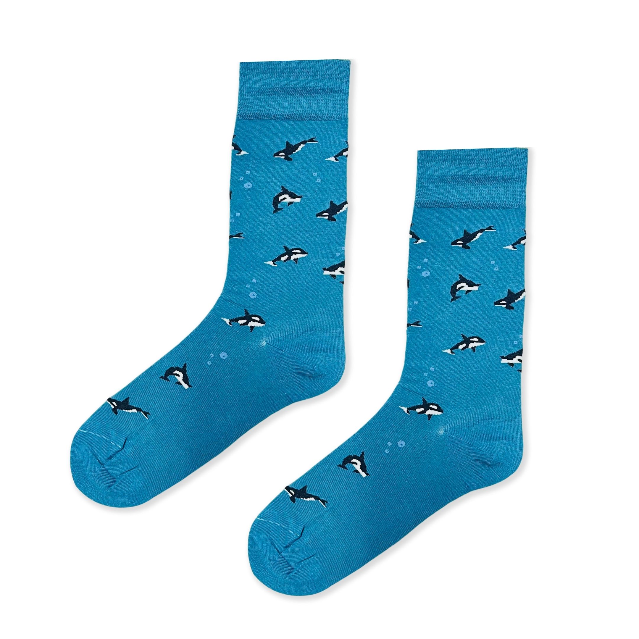 Yunus Balığı Desenli Lacivert Renkli Erkek Soket Çorap (42-47)