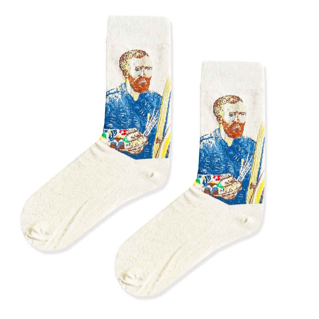  Van Gogh Resimli Desenli Soket Çorap