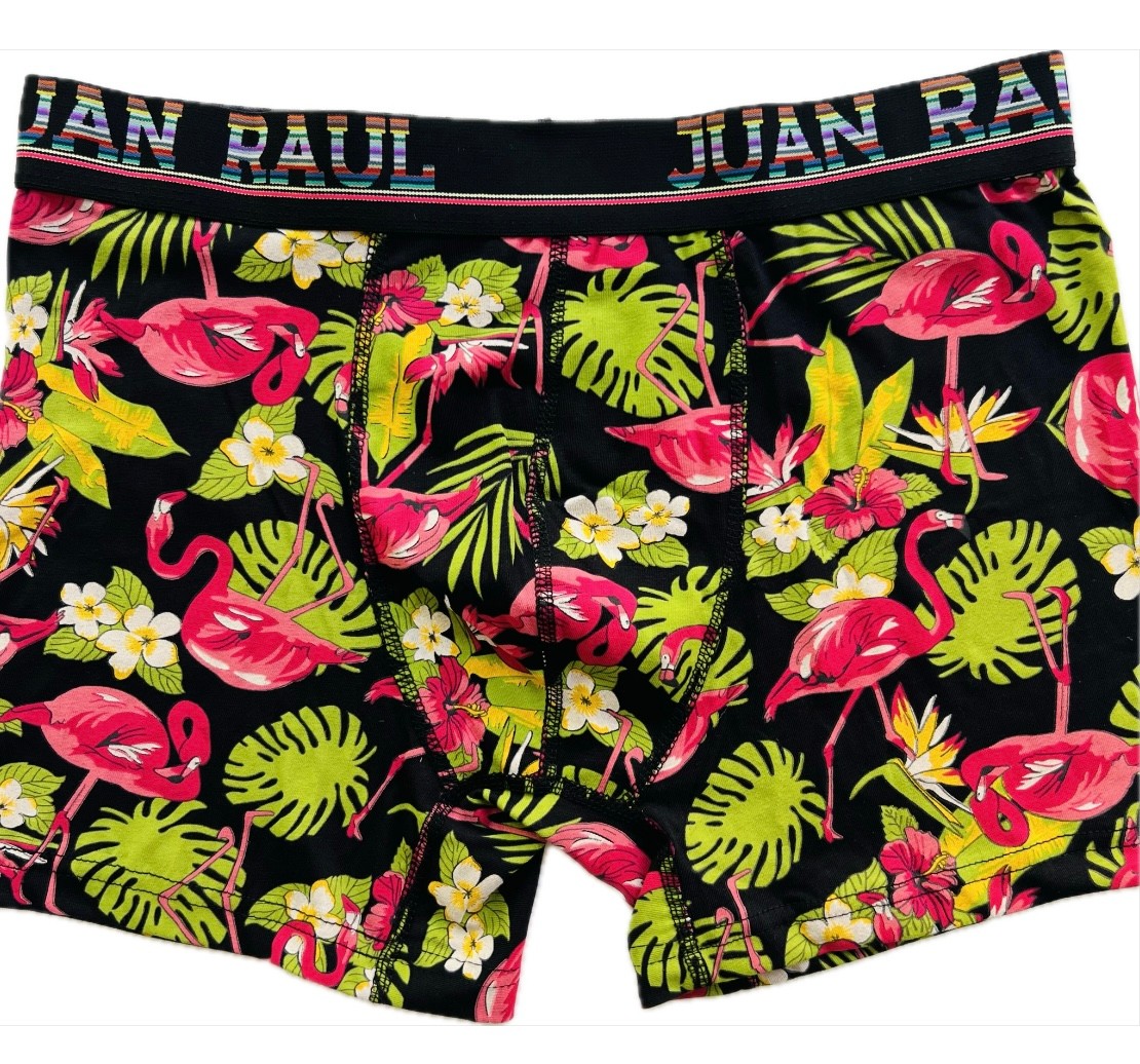 Batik Renkli Flamingo Desenli Şekilli Erkek Boxer Modelleri