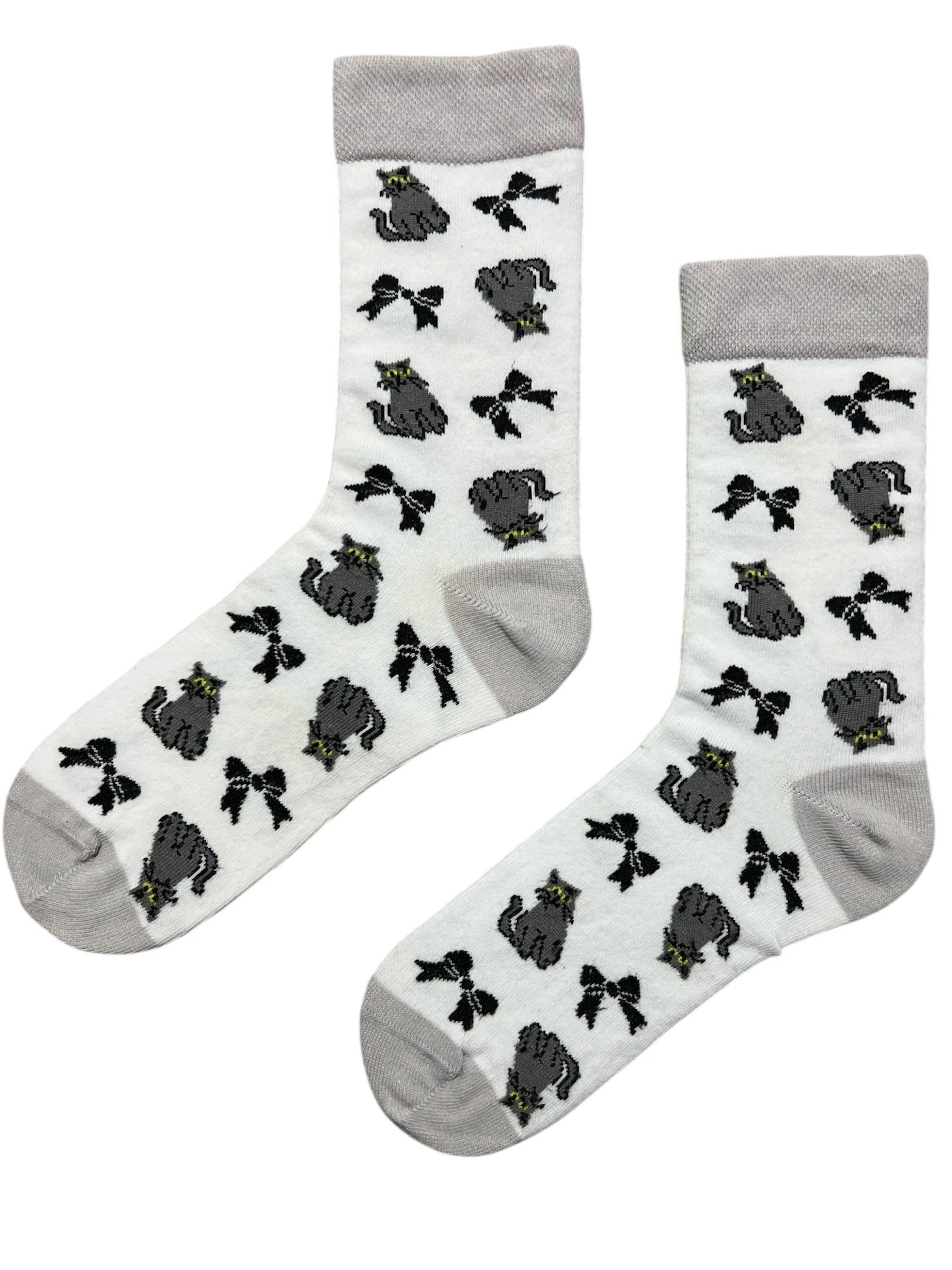 Kedi Desenli Kurdale Desenli Renkli Soket Çorap