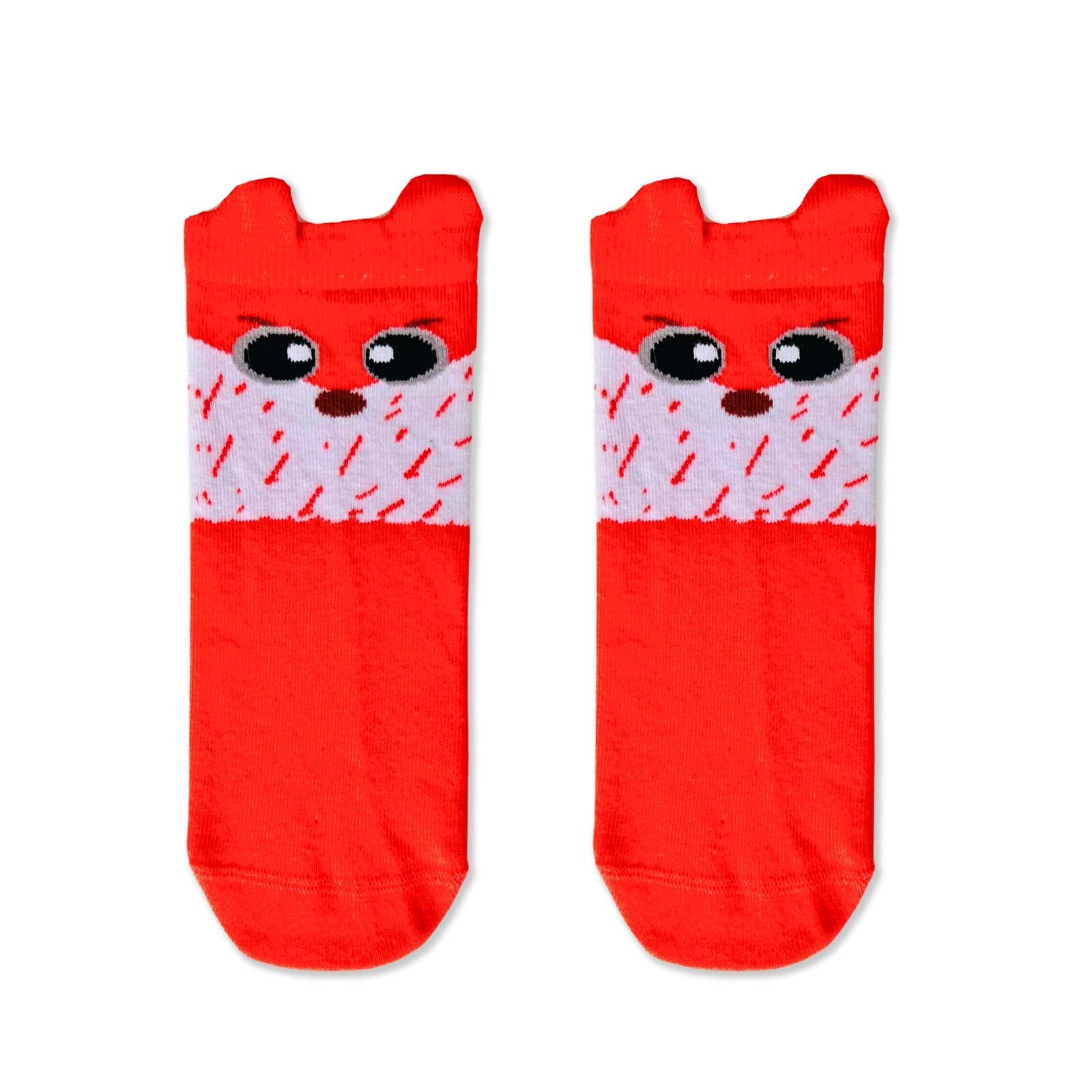 Hayvan Şekilli Soft Kırmızı Renkli Pamuk Patik Çorap