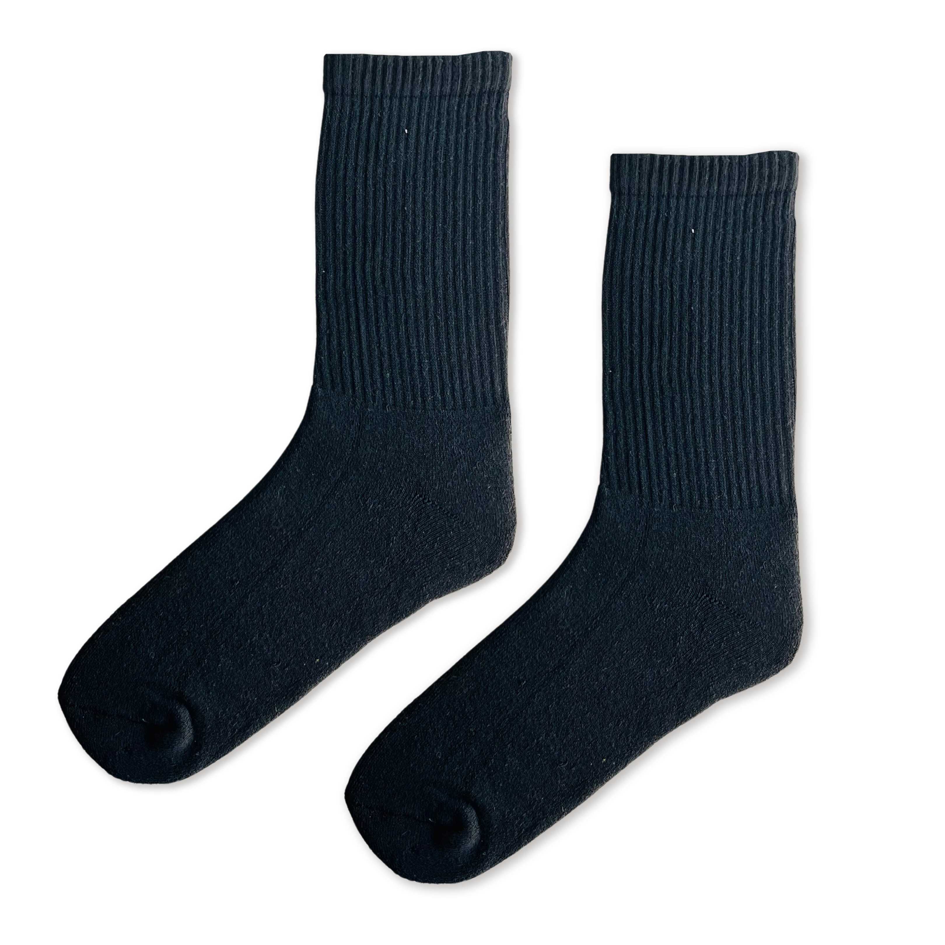 Düz Siyah Erkek Havlu Çorap (42-47)