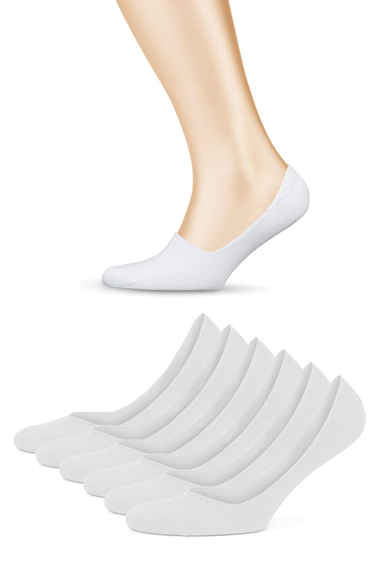 Bambu Terletmeyen Beyaz Erkek Babet Çorap ve Kadın Babet Çorabı