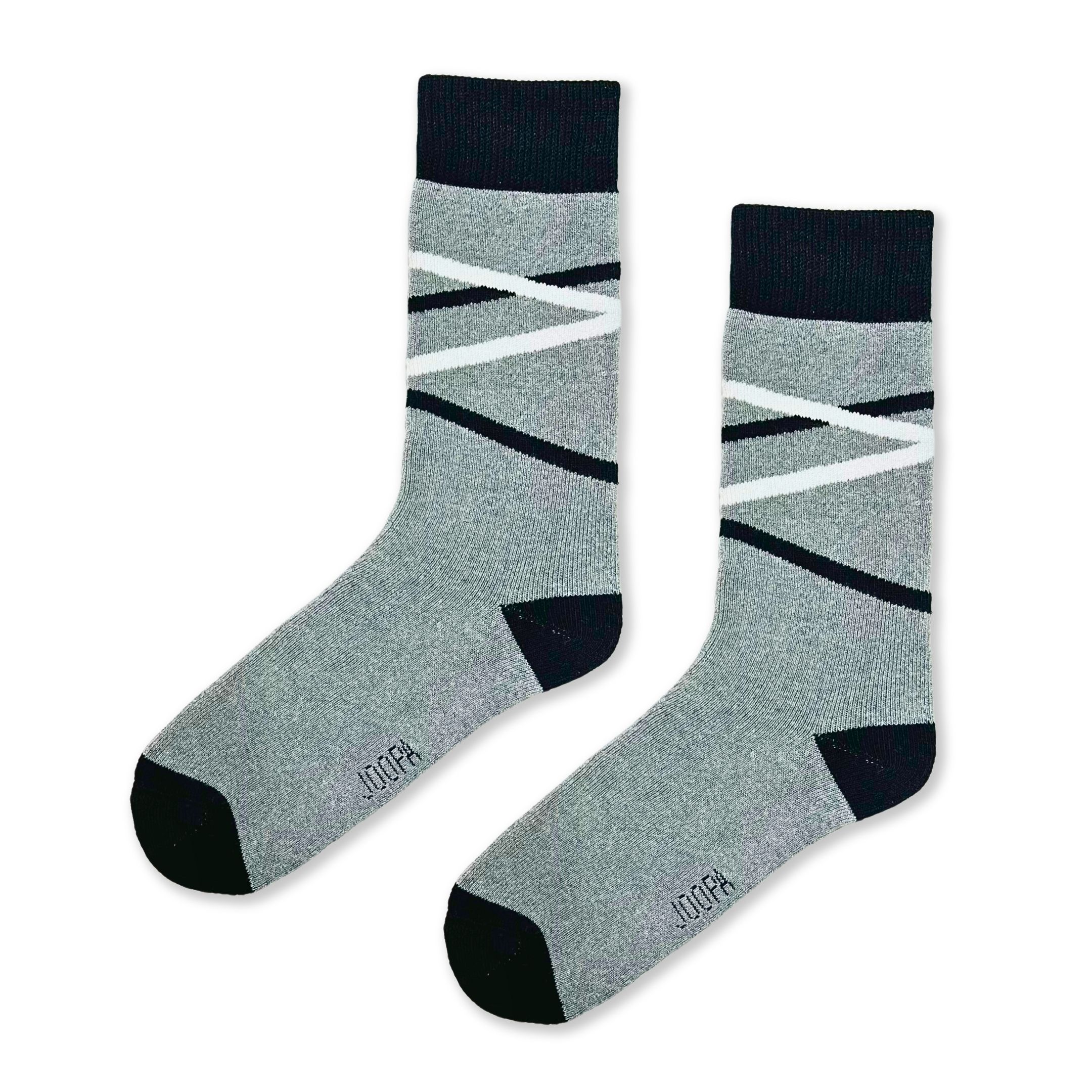 Çizgili Desenli Gri Renkli Erkek Havlu Çorap (42-47)
