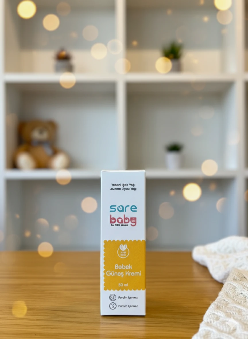 Bebek Güneş Kremi SPF 50+ %100 Doğal 50ml