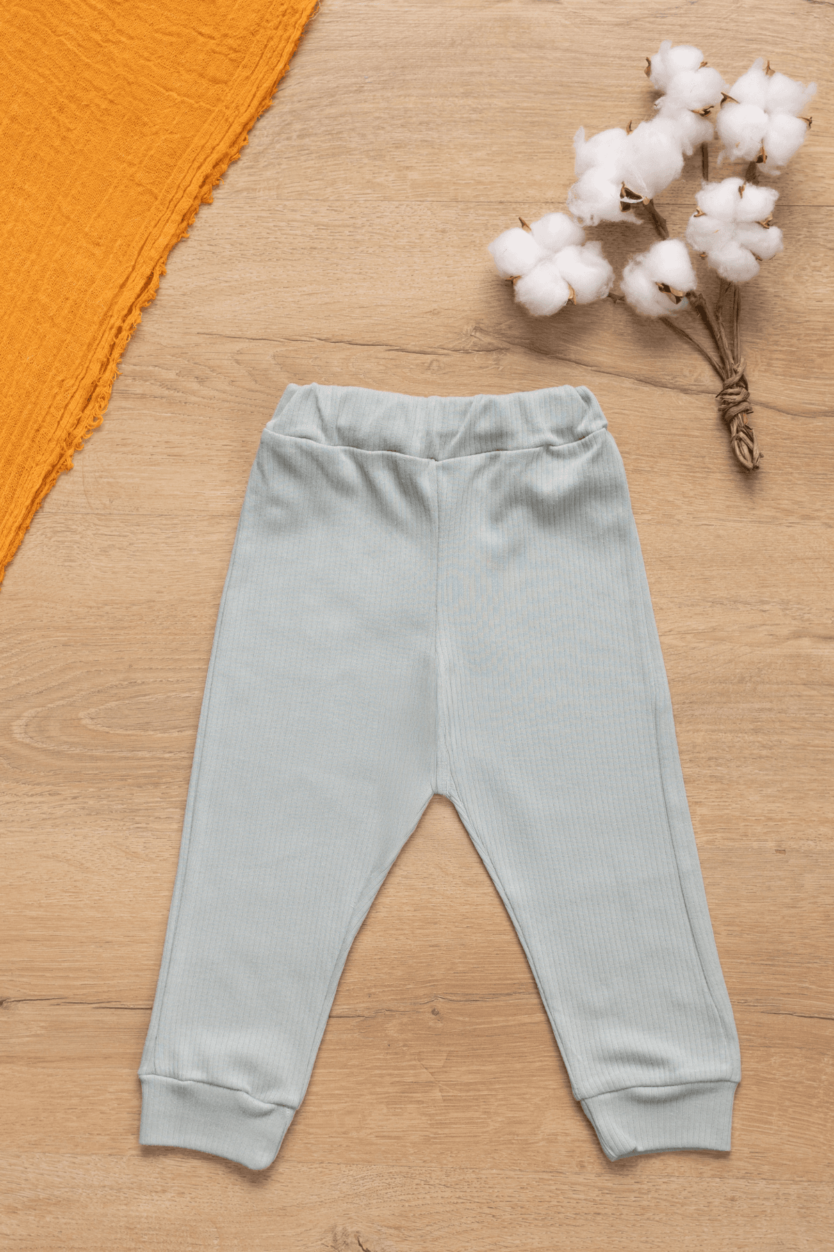Fitilli Tayt 0-5 Yaş Bebek Alt Pijama - su yeşili