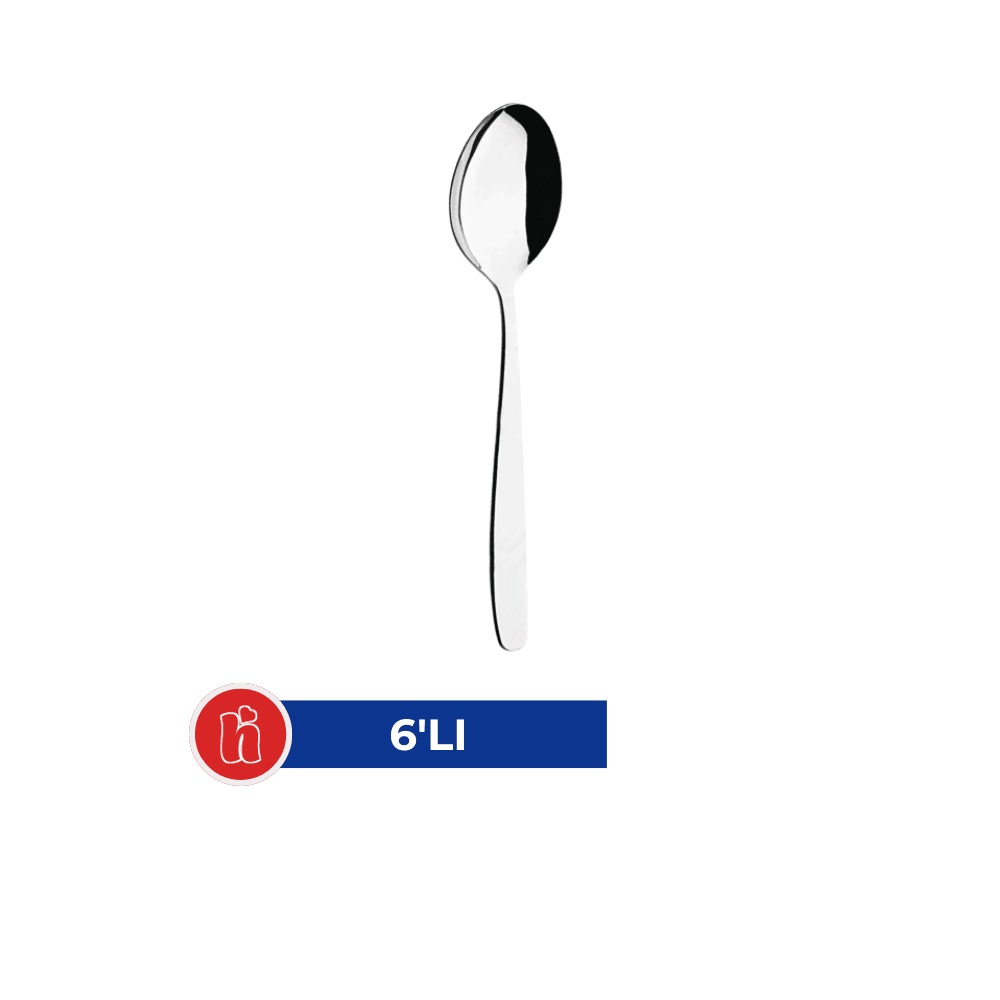 Tatlı Kaşığı Metal Lüx 6'lı Paket