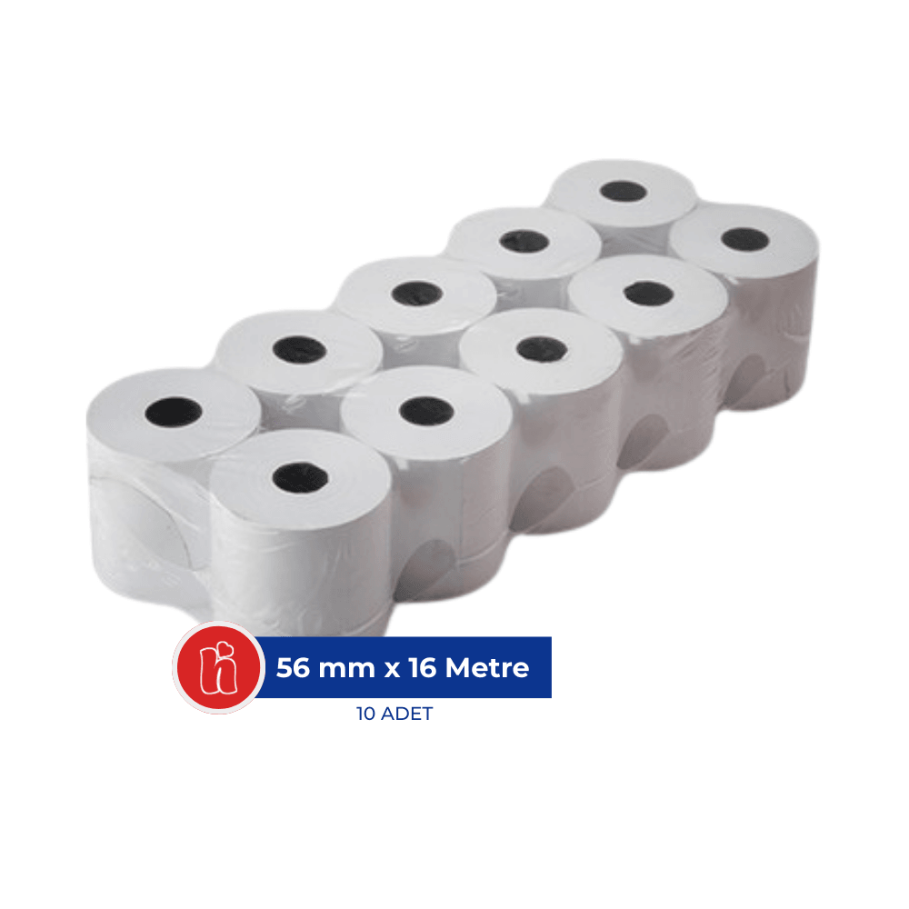 Yazar Kasa / Pos Rulosu 56 mm x 16 Metre 10'lu Paket