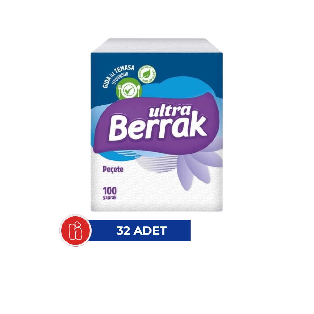 Berrak Ultra Peçete 22 x 26 cm – 100’lü * 32 Koli