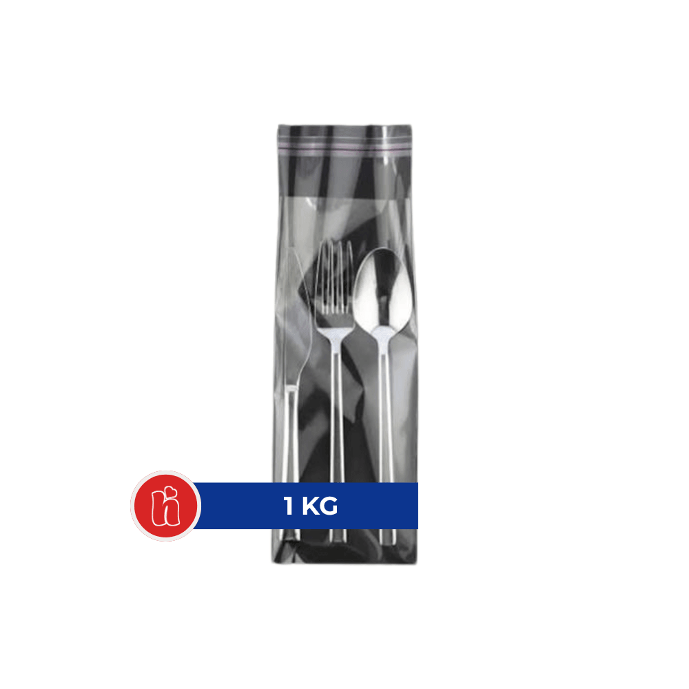 Plastik Çatal Bıçak Kılıfı Şeffaf 10 kg Paket