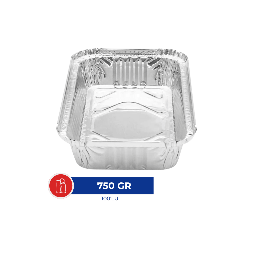Alüminyum Kap 750 gr – 100'lü Paket