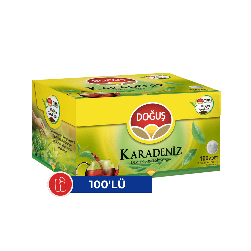 Doğuş Karadeniz Demlik Poşet Çay Bergamot Aromalı – 100'lü