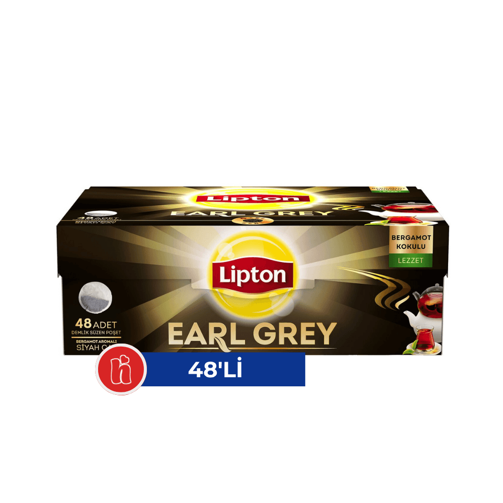 Lipton Earl Grey Demlik Poşet Çay – 48'li Paket
