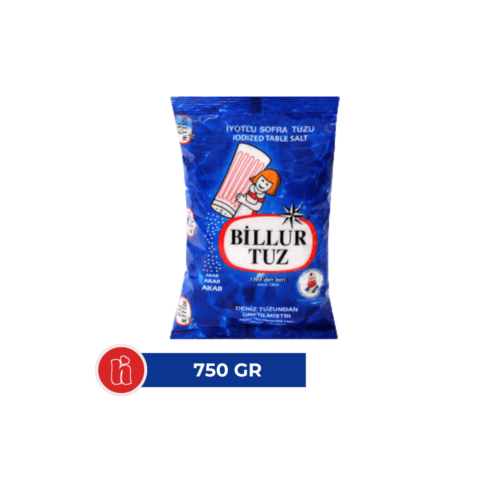 Biilur Tuz İyotlu 750 gr Paket