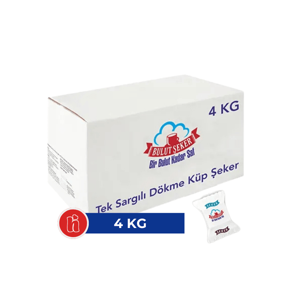 Bulut Tek Sargılı Küp Şeker 4 Kg