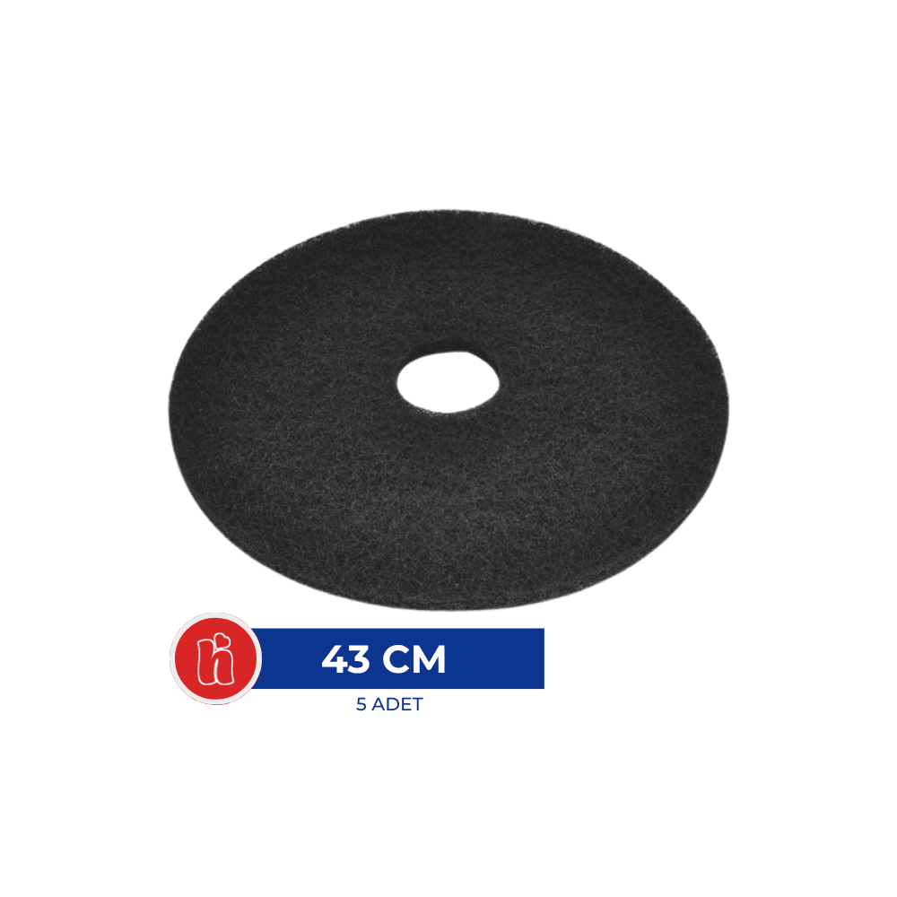 Ceyped Siyah Yer Yıkama Pedi 43 cm – 5 Adet