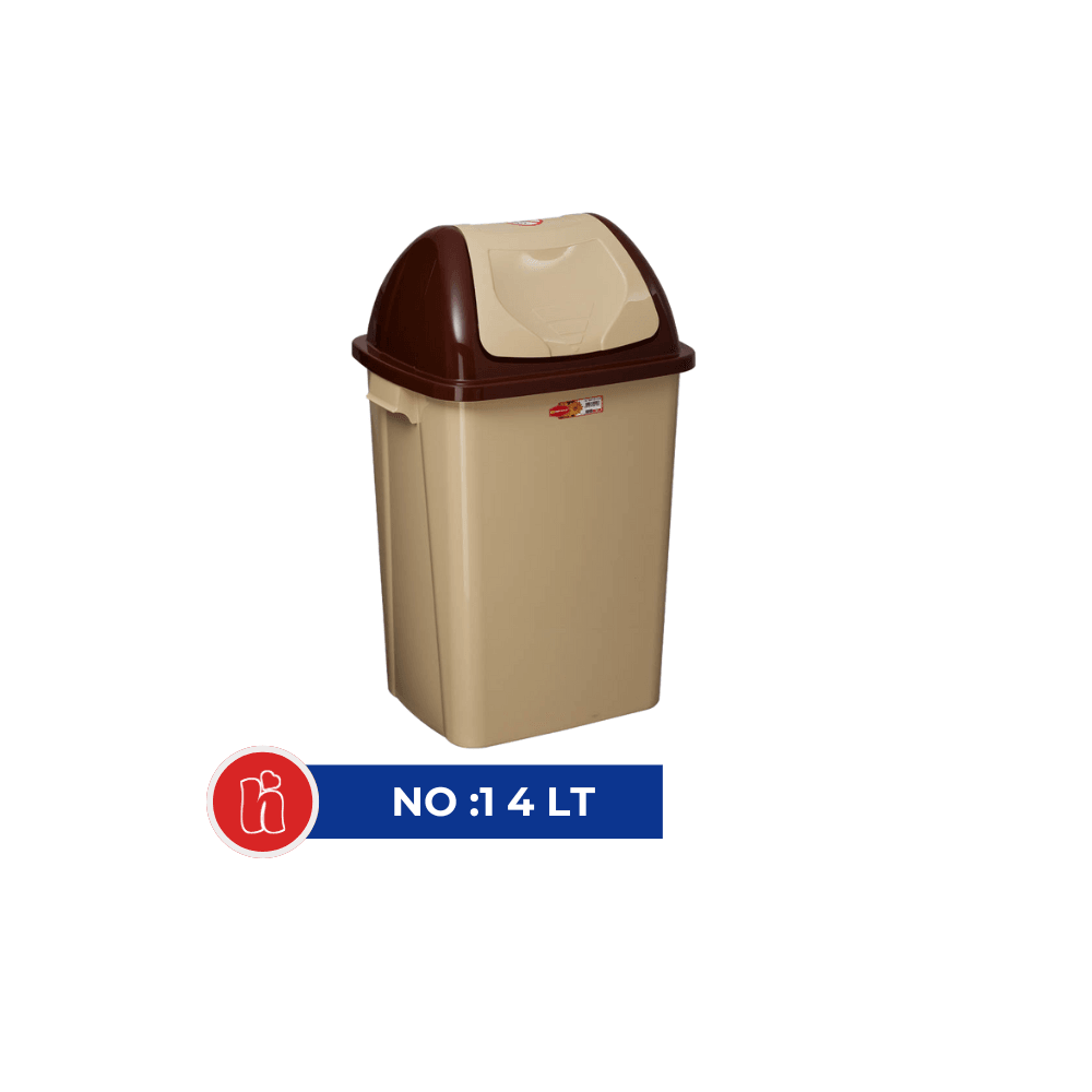Swing Top Çöp Kovası No:1 4 lt Gri