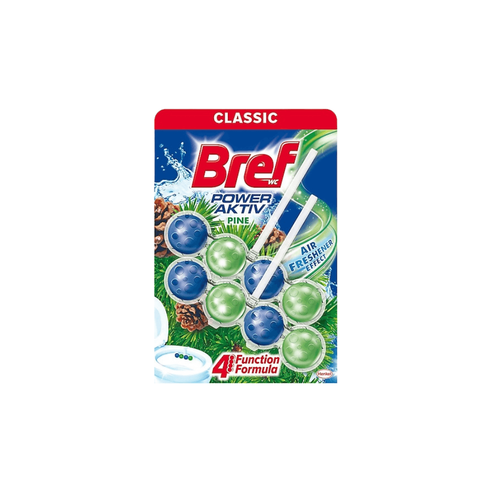 Bref Power Aktiv Katı Klozet Blok Çam Kokulu 2'li Paket