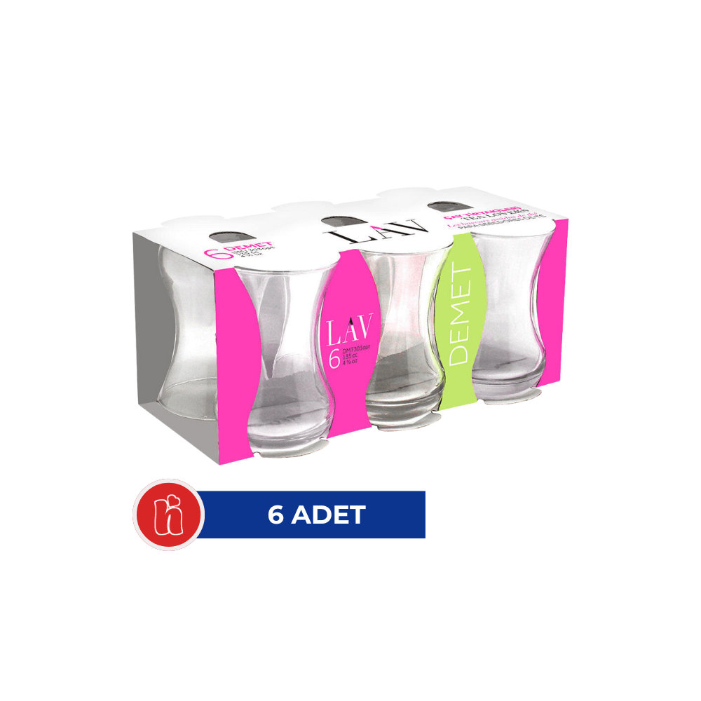 Lav DMT303 Demet Çay Bardağı 6'lı