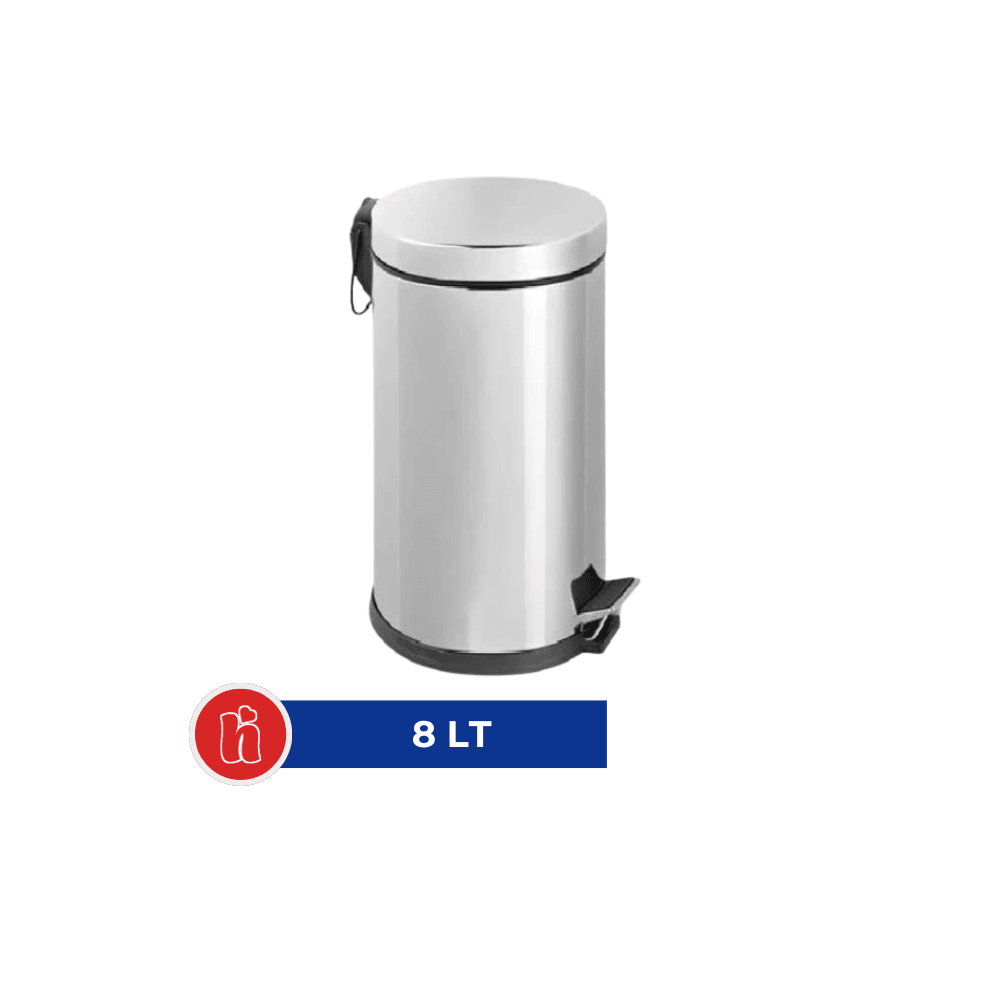 Pedallı Çöp Kovası Metal 8 lt