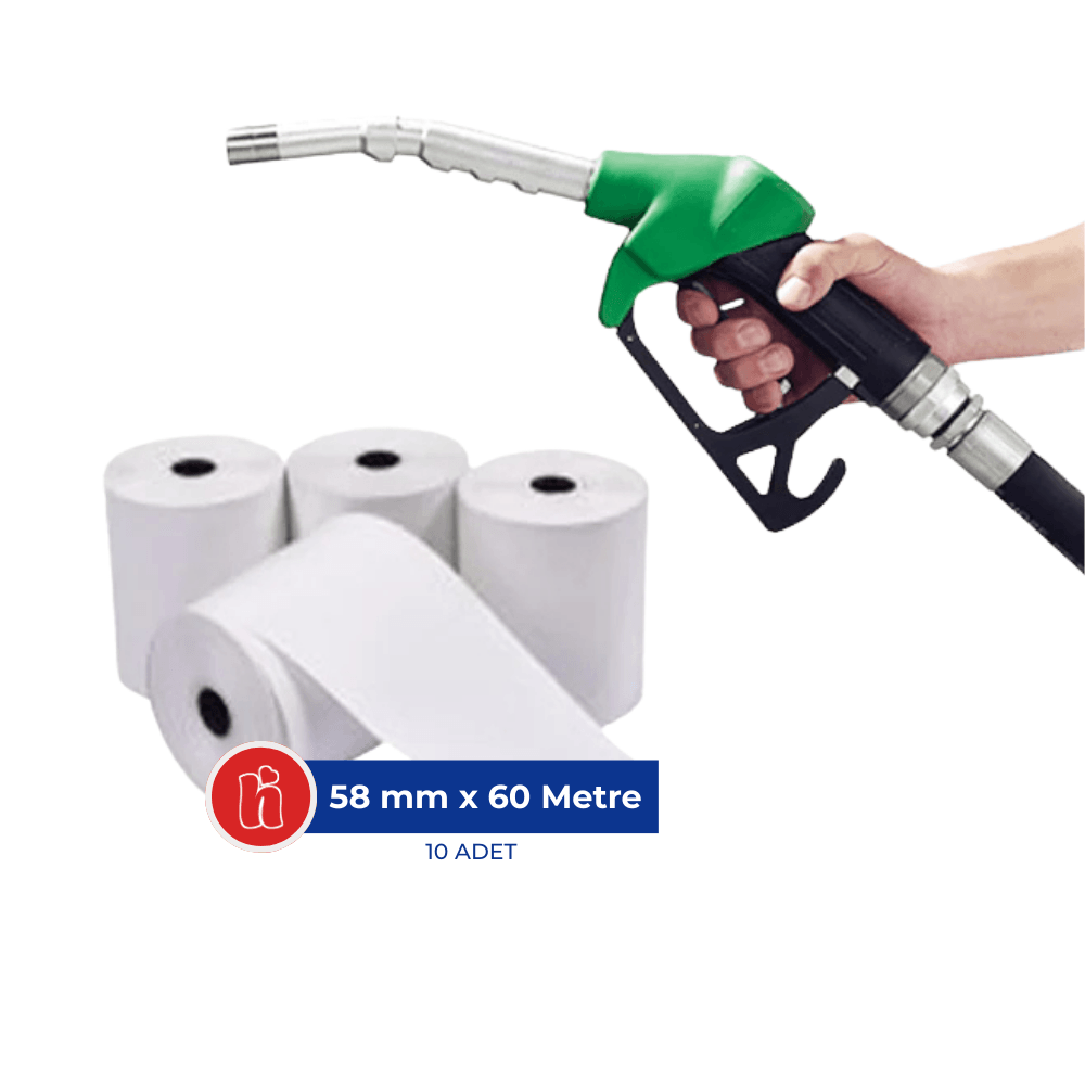 Akaryakıt Pompa Rulosu 58 Mm*60 Metre 10'Lu Paket