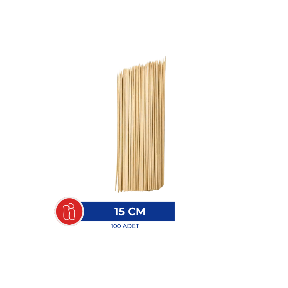 Çöp Şiş Bambu 15 cm - 100'lü Paket
