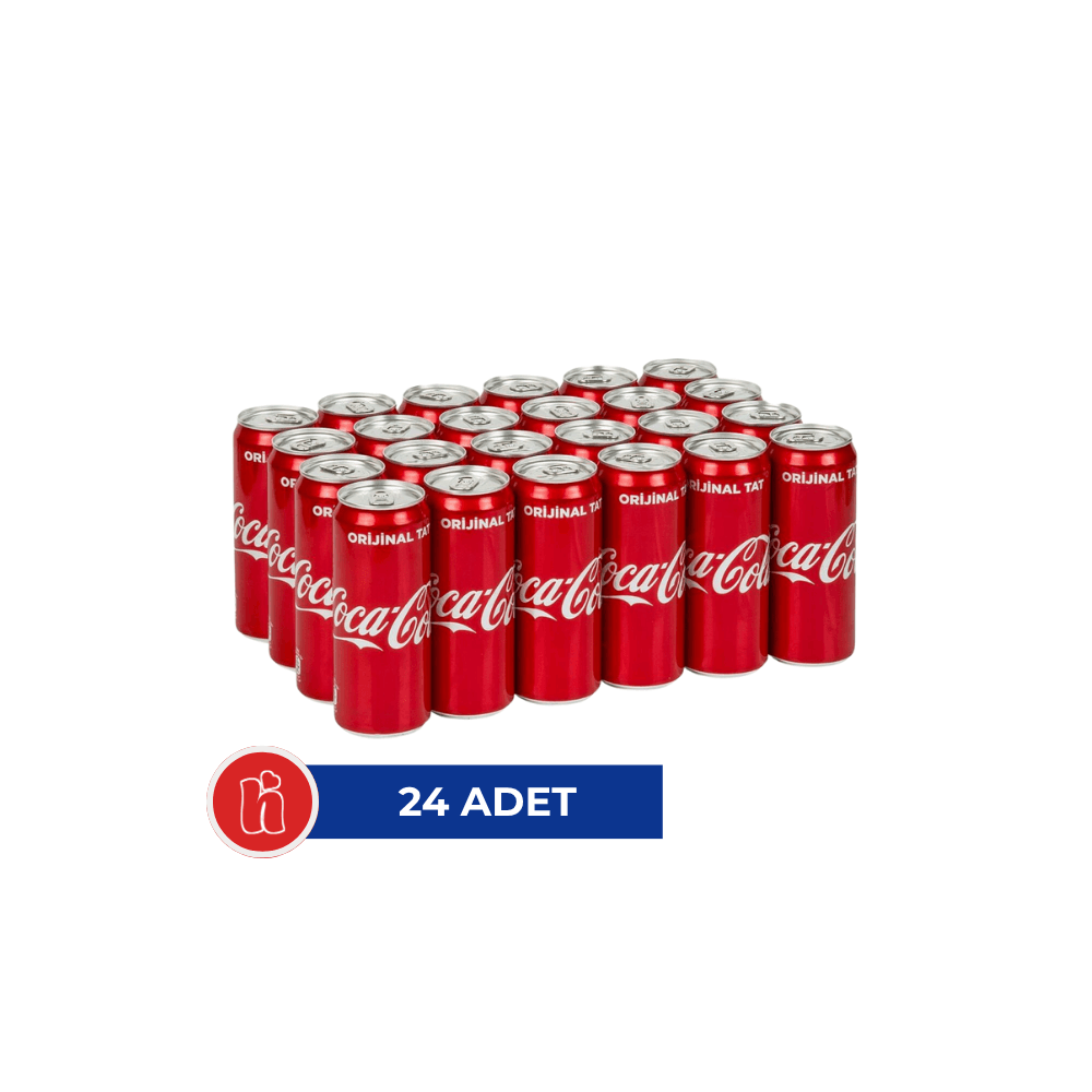 Coca Cola Kutu 330 ml 24 Adet