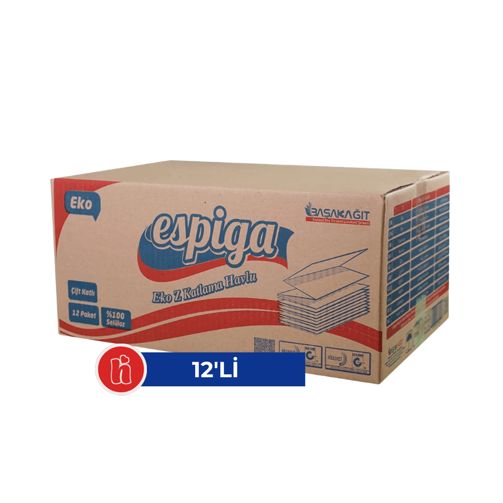 Espiga Z Katlama Havlu 100 yaprak 20x21 12 li Koli