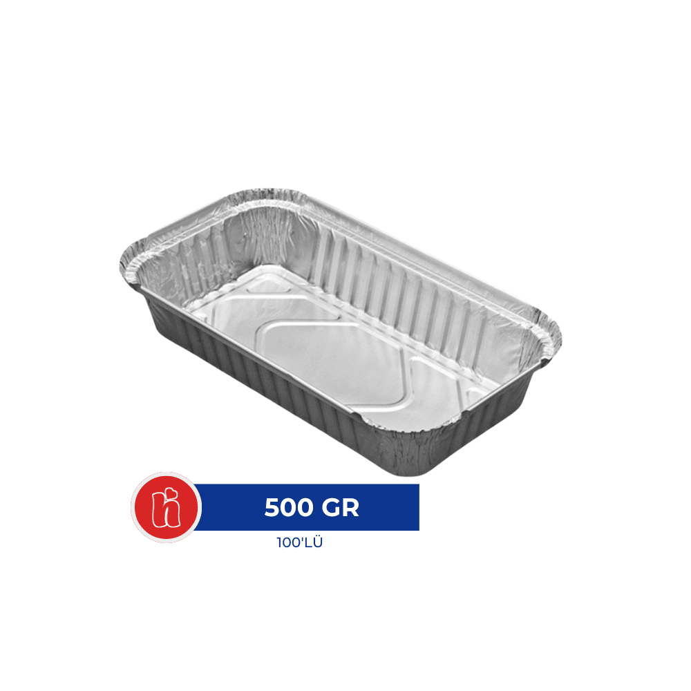 Alüminyum Kap 500 gr – 100'lü Paket