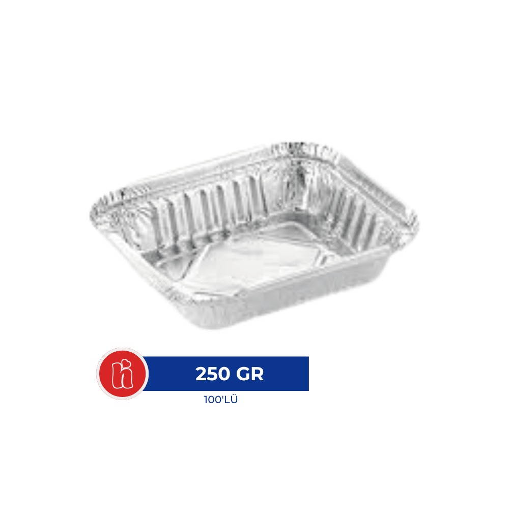 Alüminyum Kap 250 gr – 100'lü Paket