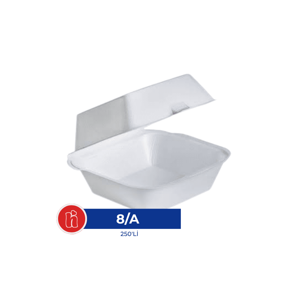 Mod 8/A Hamburger Köpük Kap (Küçük) 250'li Paket