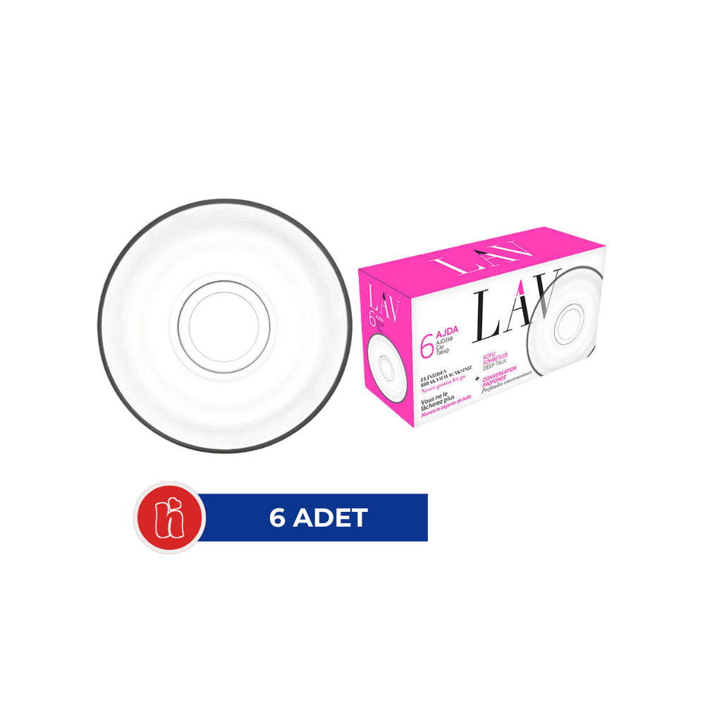 Lav AJD268F Ajda Çay Tabağı 6lı