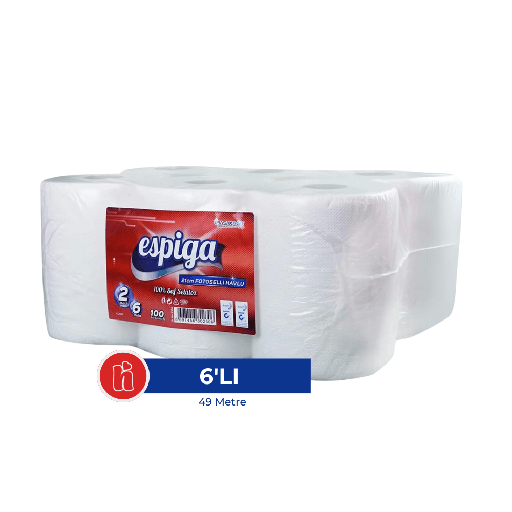 Espiga 21 cm Hareketli Havlu 6’lı