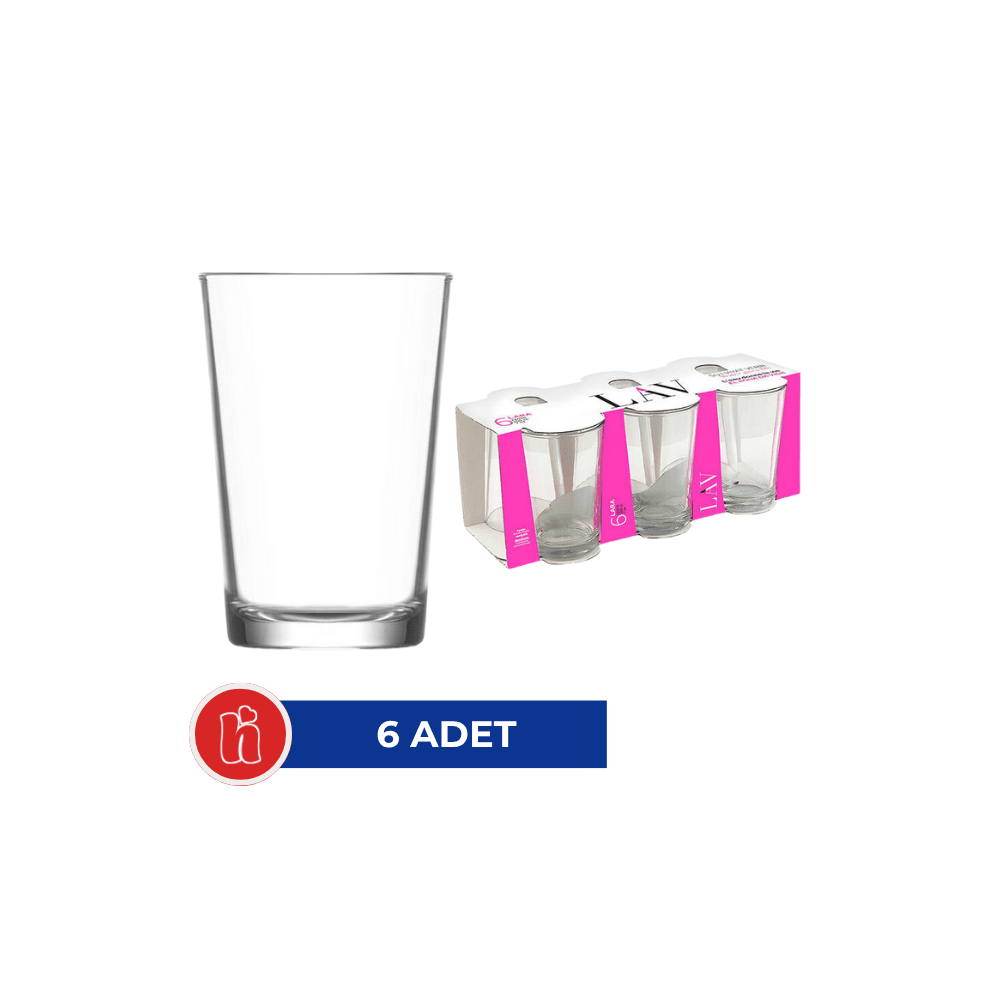 Lav 22010F Lara Su Bardağı 6'lı Paket