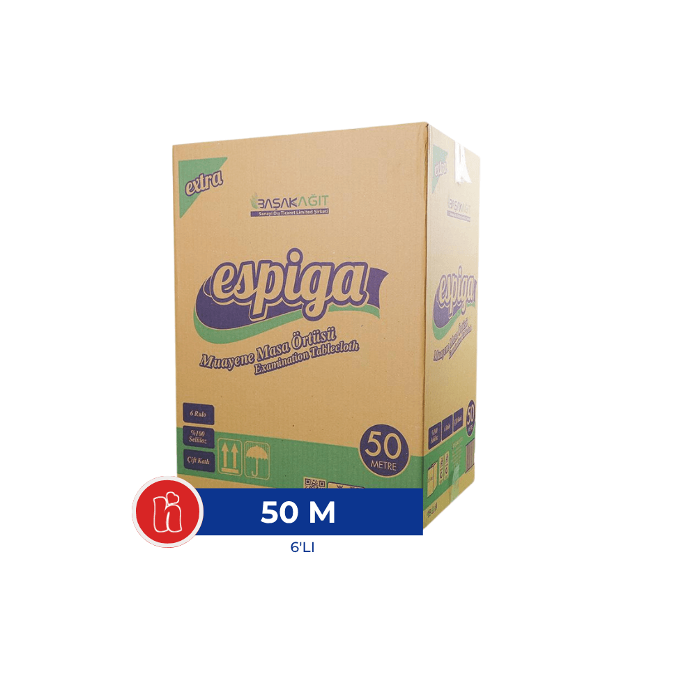 Espiga Muayene Masa Sedye Örtüsü - 50 Mt x 6 Rulo Koli