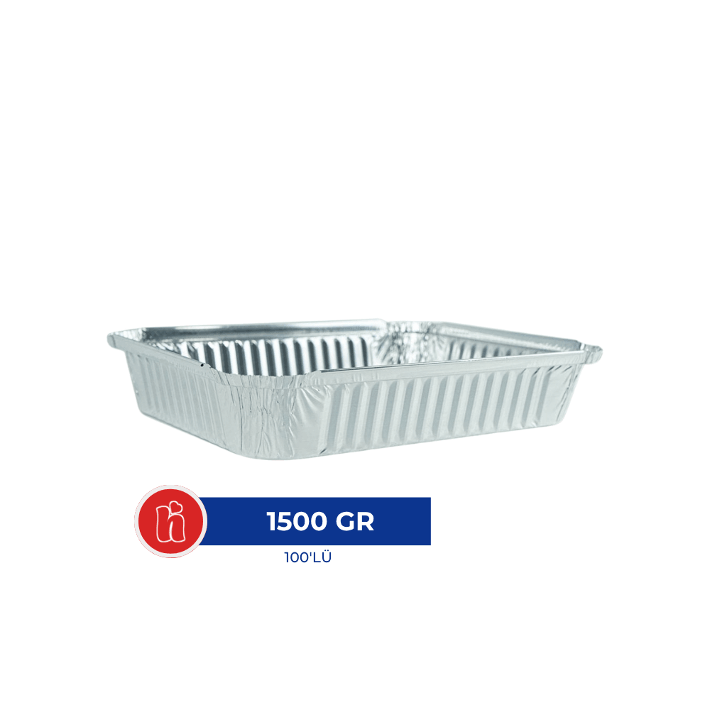 Alüminyum Kap 1500 gr – 100'lü Paket