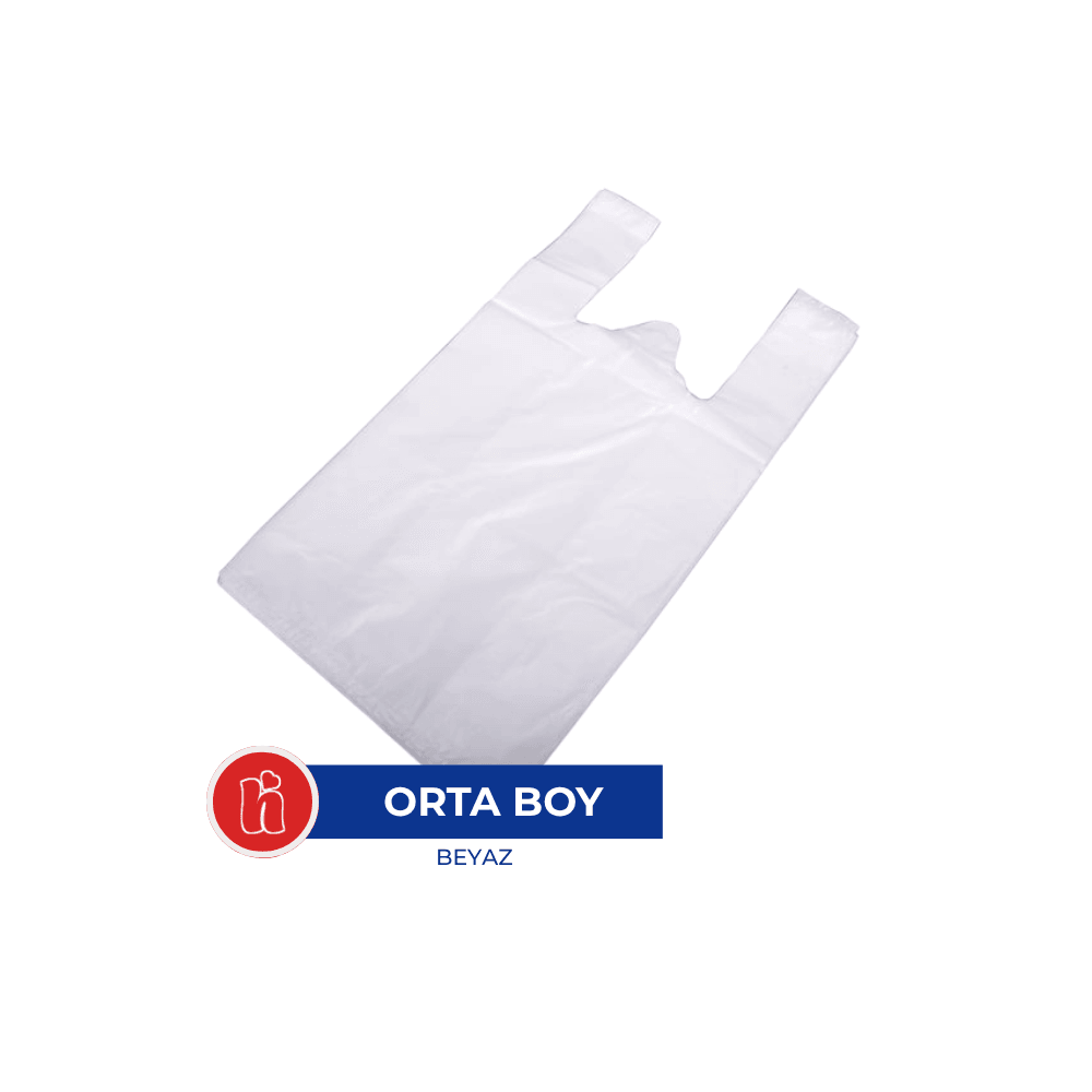 Hışır Poşet Beyaz Orta – 1 Paket