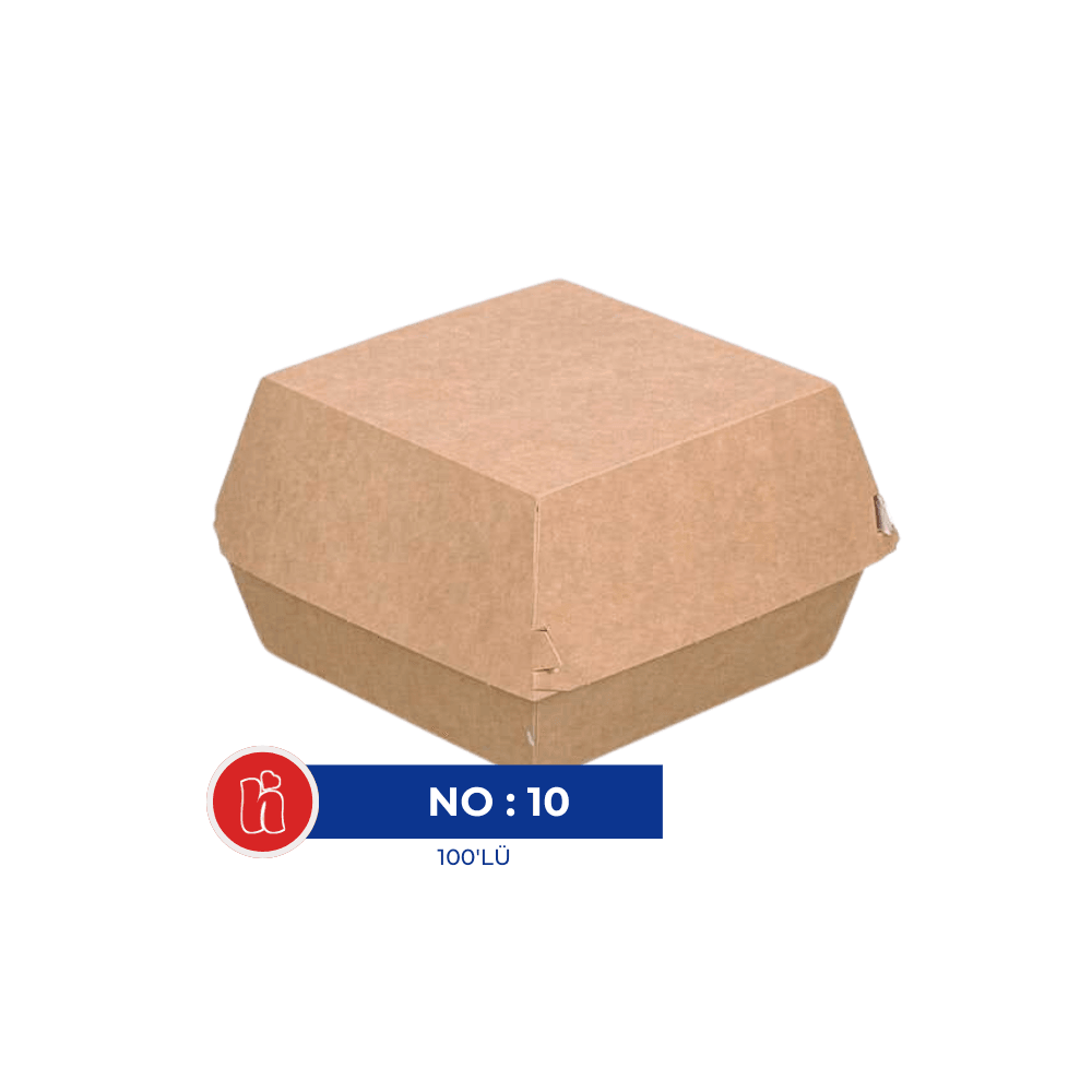 Hamburger Kutusu Kraft No:10 – 100'lü Paket