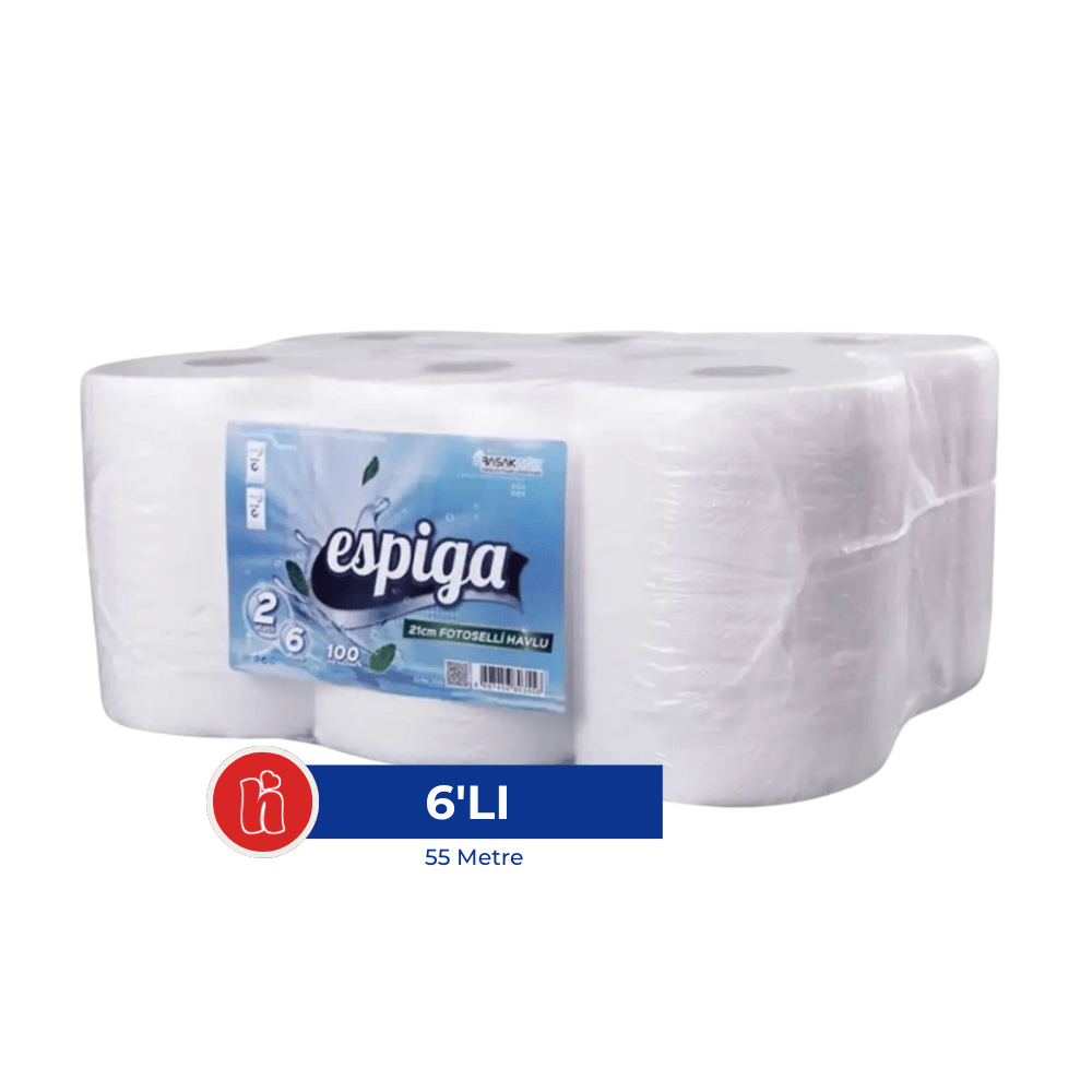 Espiga 21 cm Hareketli Havlu 6'lı Hesaplı