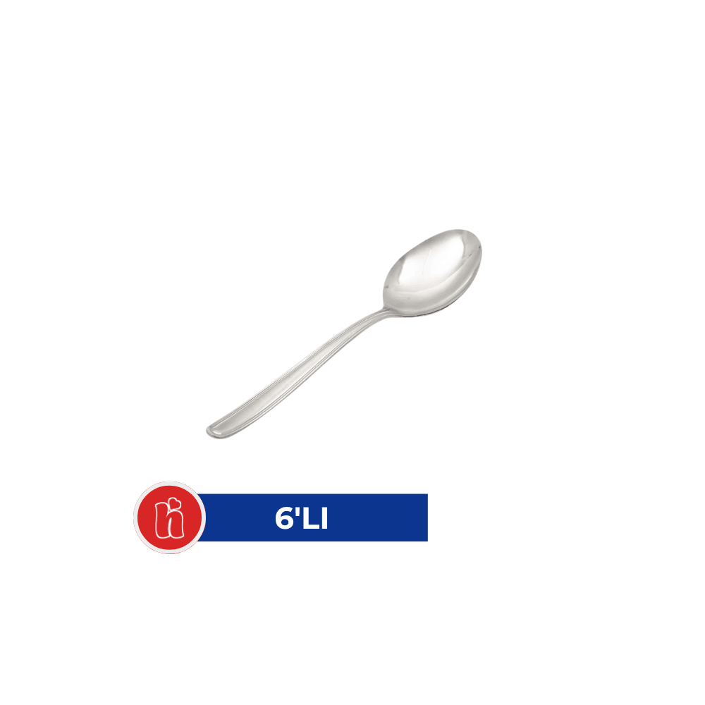 Tatlı Kaşığı Metal Eko 6'lı Paket