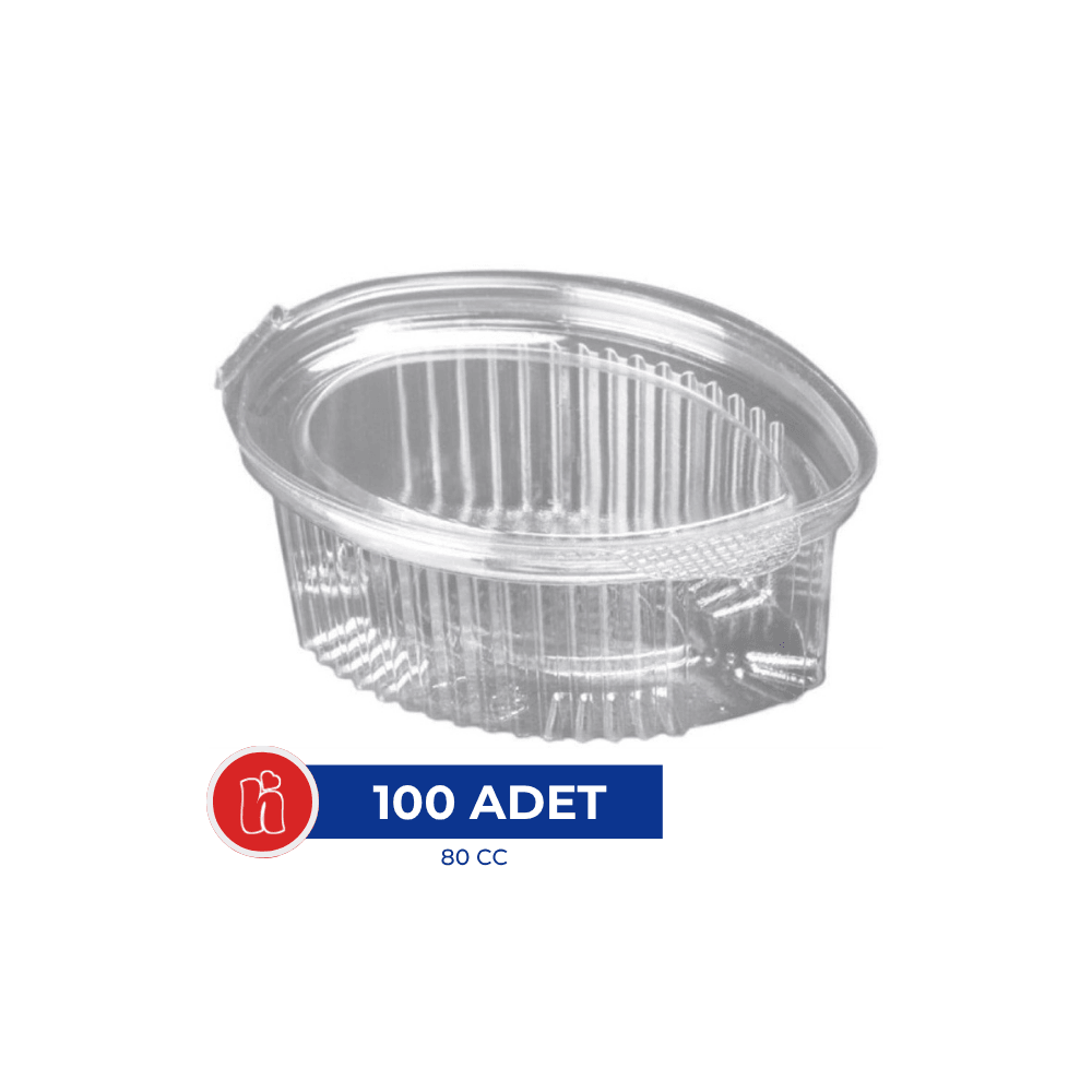 80 cc Kapaklı Sos Kabı – 100'lü Paket