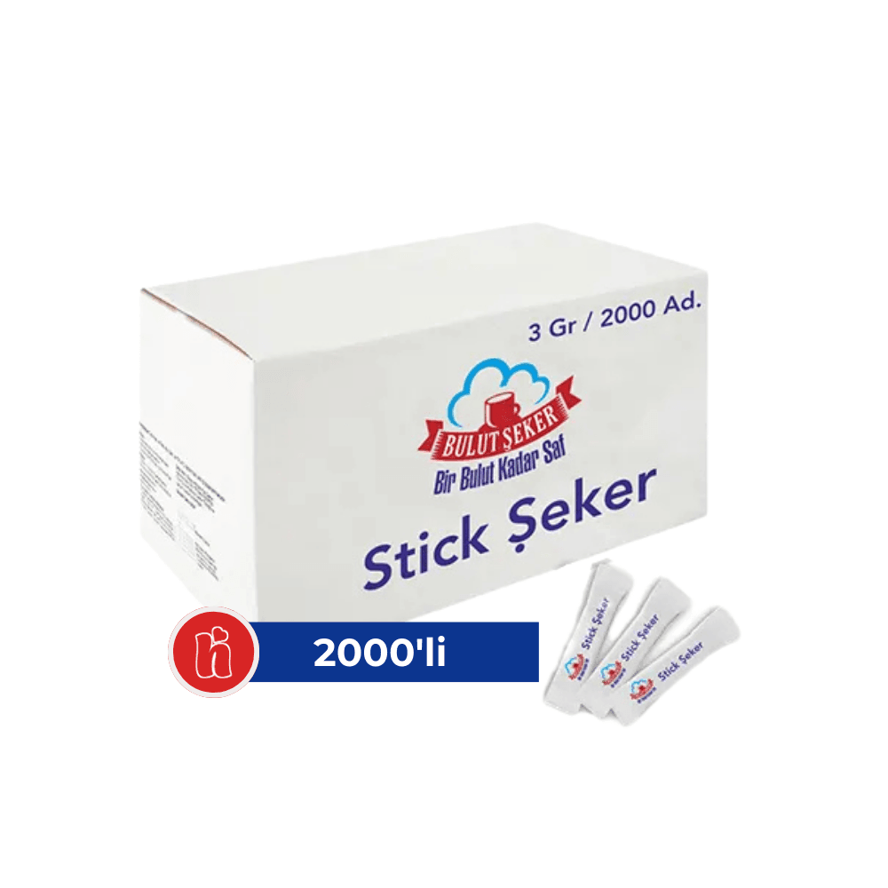 Bulut Stick Şeker 3 gr, 2000'li Koli