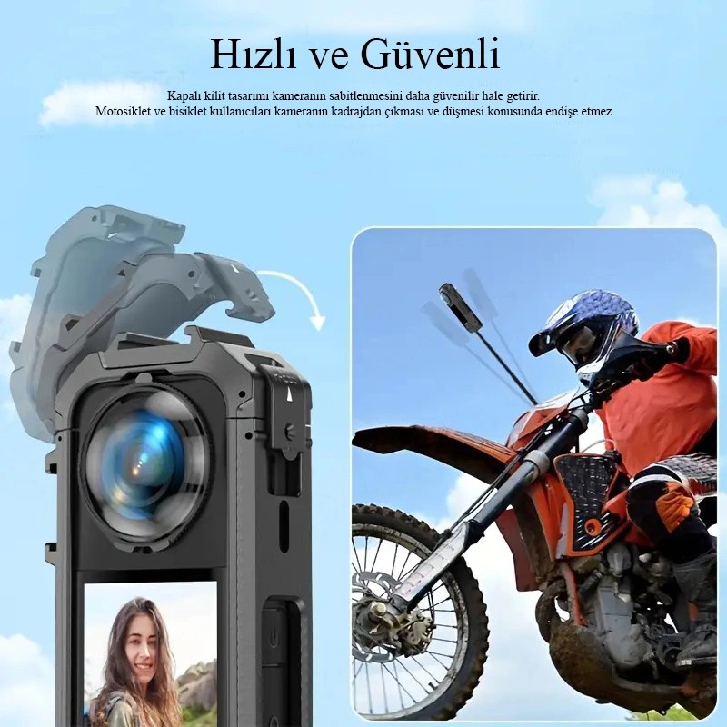 Teknoroket Insta360 X5 Sert Koruyucu Kafes –  Dayanıklı ve Güvenli