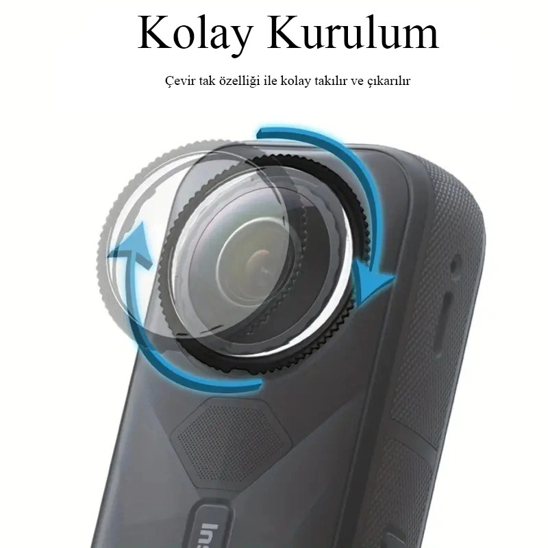 Teknoroket Insta360 X5 Lens Guard - Profesyonel Lens Koruma Kapağı  