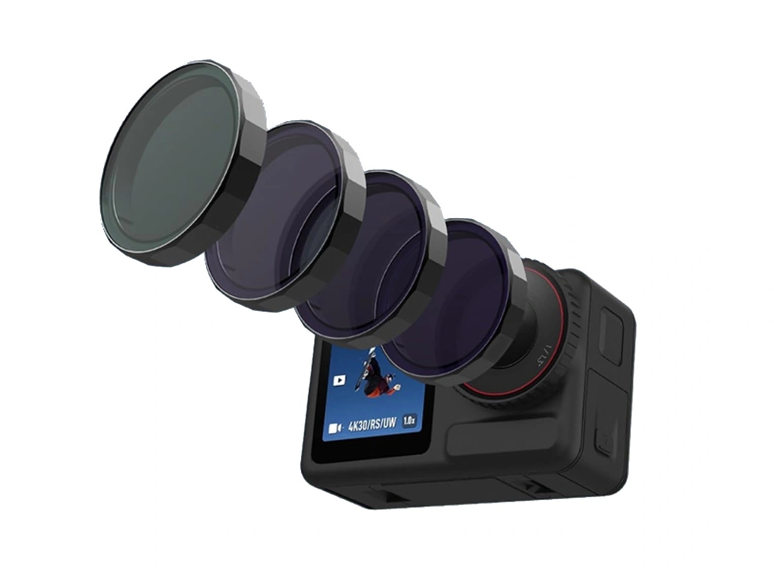 Teknoroket Dji OSMO Action 5 Pro , 4 ve 3 Profesyonel 4'lü Filtre Seti - CPL + ND8 + ND16 + ND32