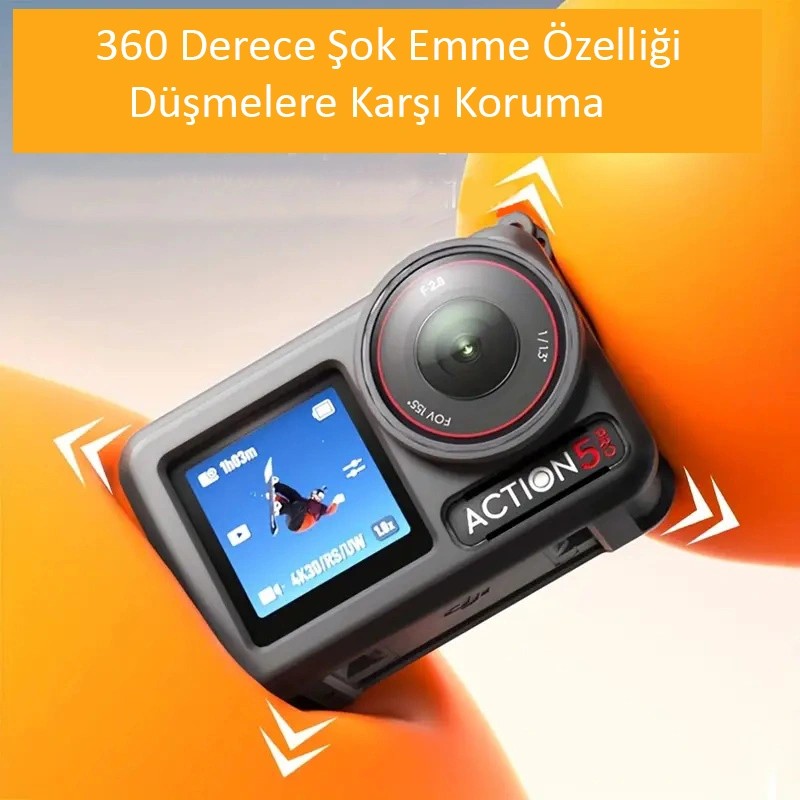 Teknoroket Dji OSMO Action 5 Pro , 4 ve 3 Uyumlu Silikon Kılıf