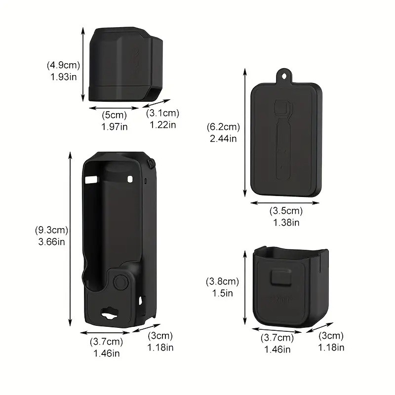 Teknoroket Dji OSMO POCKET 3 Aksesuar Seti (7 Parça Silikon Kılıflar , Kayış , Lens ve Ekran Koruyucu)