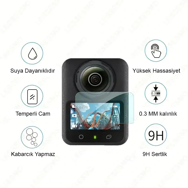 Teknoroket Dji OSMO 360 Temperli Cam Ekran Koruyucu 9H